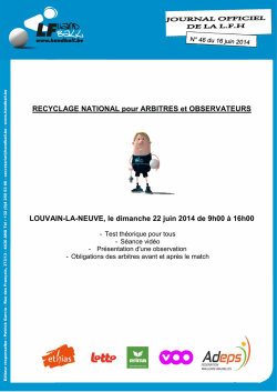 Journal Officiel 46 du 16 juin 2014