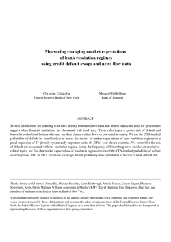 Measuring changing market expectations of bank resolution regimes