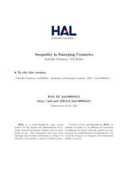 Inequality in Emerging Countries - Hal-SHS