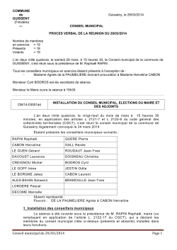 Conseil municipal du 29/03/2014 Page 1