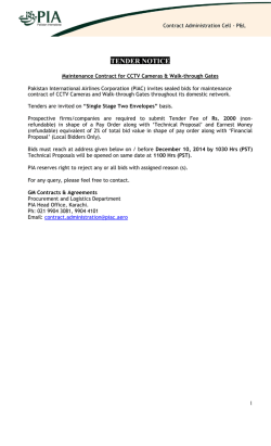 TENDER NOTICE - Public Procurement Regulatory Authority