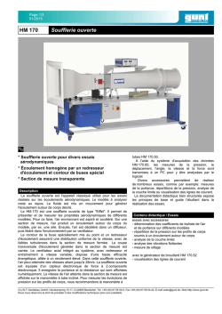 HM 170 Soufflerie ouverte