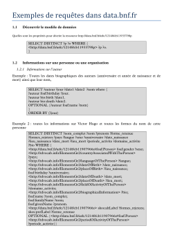 Exemples de reque tes dans data.bnf.fr
