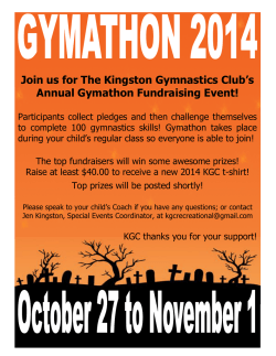 Join us for The Kingston Gymnastics Club׳s Annual Gymathon