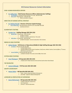 KCS Human Resources Contact Information