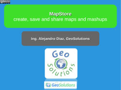 MapStore create, save and share maps and mashups