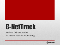 G-NetTrack Pro presentation