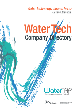 Download Ontario Water Tech Company Directory 2014