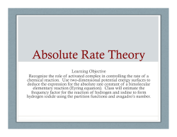 Absolute Rate Theory