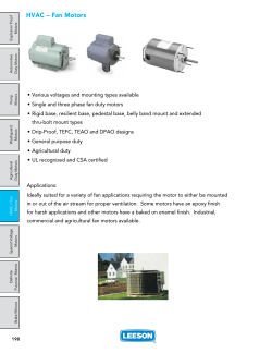 HVAC &ndash; Fan Motors