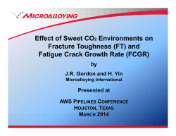 Effect of Sweet CO2 Environments on Fracture Toughness (FT) and
