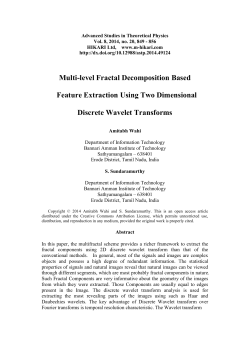 Multi-level Fractal Decomposition Based Feature Extraction