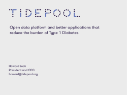Tidepool for Bay Area Diabetes Summit 2014