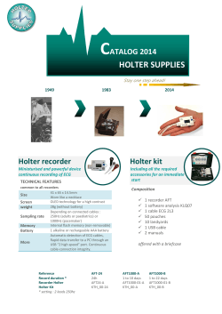 Catalog HOLTER SUPPLIES 2014 without price