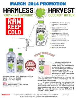 Harmless Harvest 100% Raw Coconut Water CJ-05