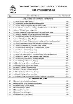 List Of Institutions