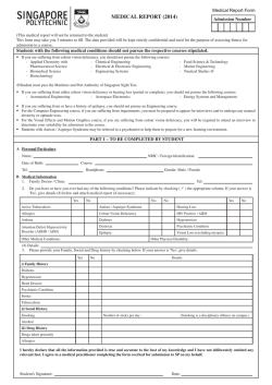 MEDICAL REPORT (2014) - Singapore Polytechnic