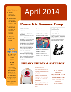 Power Kix Summer Camp - Power Kix Martial Arts