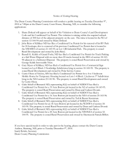Notice of Zoning Hearing November 09, 2014