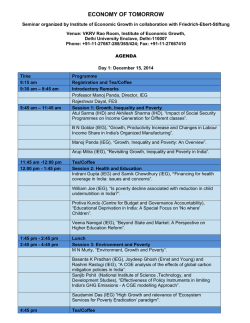 ECONOMY OF TOMORROW - Institute of Economic Growth