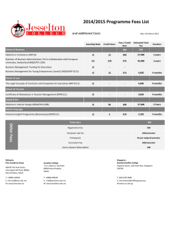 Download Fees List - Jesselton College
