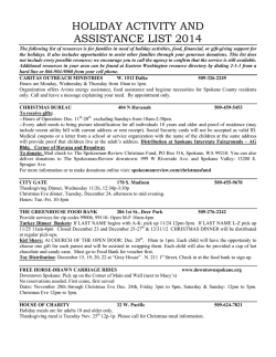 holiday activity and assistance list 2014