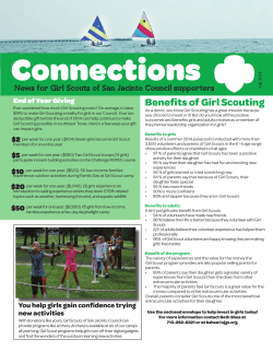 Fall 2014 - Girl Scouts of San Jacinto Council