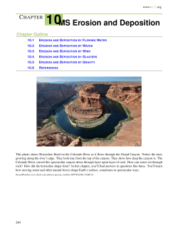 CHAPTER 10MS Erosion and Deposition