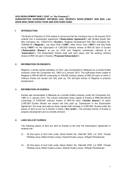 UOADEV- Announcement-Subscription Agreement