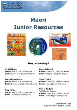 Māori Junior Resources - The University of Auckland Library