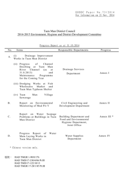 Tuen Mun District Council 2014-2015 Environment