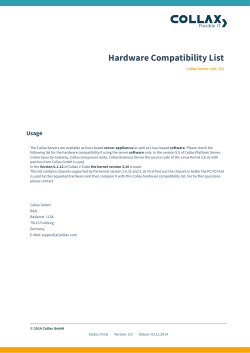 Collax Hardware Compatibility List