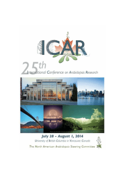 International Conference on ARABIDOPSIS RESEARCH