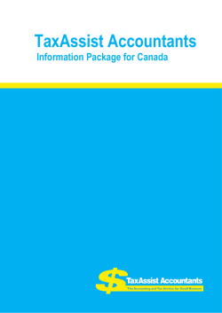 Information Package - TaxAssist Accountants Franchise Canada