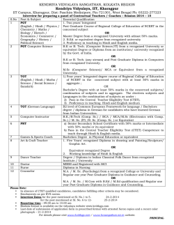 Interview for Contractual teacher and coaches 2014