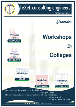 Workshops - Texel Consulting Engineers
