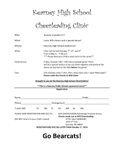 Kearney High School Cheerleading Clinic Go Bearcats!