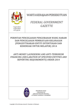 warta kerajaan persekutuan federal government gazette