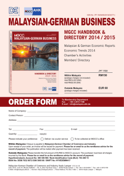 Order Form - AHK Malaysia