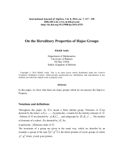 On the Hereditary Properties of Hajos Groups