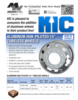 KIC Aluminum Wheels 12/15/2014