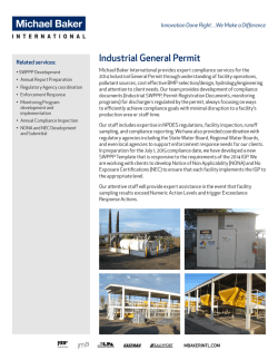 Industrial General Permit Flysheet