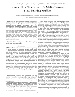 Internal Flow Simulation of a Multi-Chamber Flow Splitting