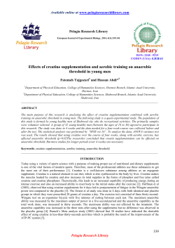Effects of creatine supplementation and aerobic training on