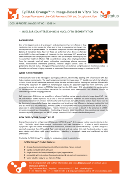 CyTRAK Orange™ in Imaging Based in vitro Toxicity
