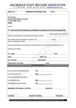 Withdrawal Form - Naciwasco Staff Welfare Association