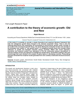A contribution to the theory of economic growth