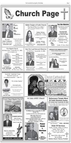 Section A - The Fayetteville Press Newspaper
