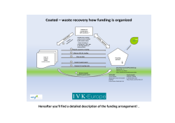 Coated – waste recovery how funding is organized