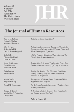 Front Matter (PDF) - Journal of Human Resources